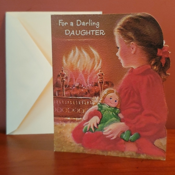 Vintage 1950s Unused Christmas Card for a Daughter - Picture 1 of 4